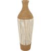 imageDeco 79 Seagrass Handmade Decorative Vase Wrapped Tall Centerpiece Vase with Cream Slatted Bamboo Center Vase for Home Decoration 11quot x 11quot x 32quot Brown13 x 13 x 40