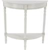 imageDeco 79 Wood Half Moon 1 Shelf Console Table 32quot x 12quot x 32quot Ivory LARGE SIZEIvory