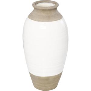 imageDeco 79 Ceramic Decorative Vase Centerpiece Vase with Diamond Pattern Flower Vase for Home Decoration 7quot x 7quot x 13quot White12 x 12 x 25