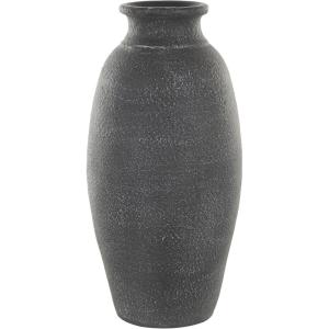 imageDeco 79 Ceramic Decorative Vase Textured Whitewashed Centerpiece Vase Flower Vase for Home Decoration 9quot x 9quot x 19quot Black
