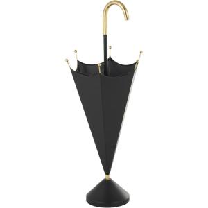 imageDeco 79 Metal Umbrella Stand Galvanized with Copper Base and Handle 10quot x 10quot x 28quot GrayBlack