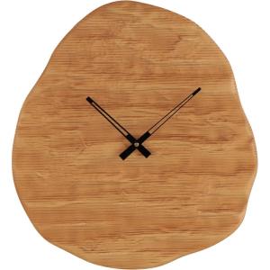 imageDeco 79 Wood Decorative Wall Clock Wavy Wall Clock for Home with Black Accents Wall Clock for Room 19quot x 2quot x 20quot Brown