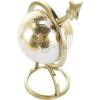 imageDeco 79 Aluminum Metal EducationalGeographic Earth Globe Decorative World Globe with White Center Desk Globe 12quot x 7quot x 14quot GoldSMALL SIZE