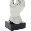 imageDeco 79 Ceramic Hands Decorative Sculpture Gripping Home Decor Statue Accent Figurine 13quot x 4quot x 13quot SilverSilver