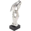 imageDeco 79 Ceramic Hands Decorative Sculpture Gripping Home Decor Statue Accent Figurine 13quot x 4quot x 13quot SilverSilver