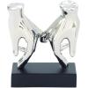 imageDeco 79 Ceramic Hands Decorative Sculpture Gripping Home Decor Statue Accent Figurine 13quot x 4quot x 13quot SilverSilver