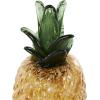 imageDeco 79 Glass Fruit Decorative Sculpture Faceted Pineapple Home Decor Statues Set of 3 Accent Figurines 11quot 10quot 7quotH OrangeOrange