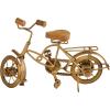 imageDeco 79 Metal Bike Decorative Sculpture Home Decor Statue with Wood Accents Accent Figurine 11quot x 4quot x 8quot Gold