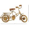 imageDeco 79 Metal Bike Decorative Sculpture Home Decor Statue with Wood Accents Accent Figurine 11quot x 4quot x 8quot Gold
