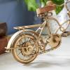 imageDeco 79 Metal Bike Decorative Sculpture Home Decor Statue with Wood Accents Accent Figurine 11quot x 4quot x 8quot Gold