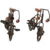 imageDeco 79 Metal Bike Decorative Sculpture Home Decor Statues with Wood Accents set of 2 Accent Figurines 10quot x 4quot x 7quot GoldBlack