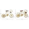 imageDeco 79 Metal Bike Decorative Sculpture Home Decor Statues with Wood Accents set of 2 Accent Figurines 10quot x 4quot x 7quot GoldGold