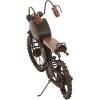 imageDeco 79 Metal Bike Decorative Sculpture Home Decor Statues with Wood Accents set of 2 Accent Figurines 12quot x 5quot x 7quot BlackBlack
