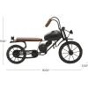 imageDeco 79 Metal Bike Decorative Sculpture Home Decor Statues with Wood Accents set of 2 Accent Figurines 12quot x 5quot x 7quot BlackBlack