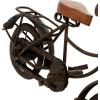 imageDeco 79 Metal Bike Decorative Sculpture Home Decor Statues with Wood Accents set of 2 Accent Figurines 12quot x 5quot x 7quot BlackBlack