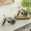 imageDeco 79 Metal Bike Decorative Sculpture Home Decor Statues with Wood Accents set of 2 Accent Figurines 12quot x 5quot x 7quot BlackBlack