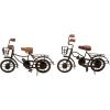 imageDeco 79 Metal Bike Decorative Sculpture Home Decor Statues with Wood Accents set of 2 Accent Figurines 12quot x 5quot x 7quot BlackBlack