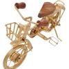 imageDeco 79 Metal Bike Decorative Sculpture Home Decor Statues with Wood Accents set of 2 Accent Figurines 12quot x 5quot x 7quot BlackGold