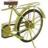 imageDeco 79 Metal Bike Decorative Sculpture Home Decor Statues with Wood Wheels set of 3 Accent Figurines 11quot x 5quot x 8quot Multi ColoredGreen