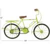 imageDeco 79 Metal Bike Decorative Sculpture Home Decor Statues with Wood Wheels set of 3 Accent Figurines 11quot x 5quot x 8quot Multi ColoredGreen