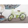 imageDeco 79 Metal Bike Decorative Sculpture Home Decor Statues with Wood Wheels set of 3 Accent Figurines 11quot x 5quot x 8quot Multi ColoredGreen