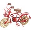 imageDeco 79 Metal Bike Decorative Sculpture Home Decor Statues with Wood Wheels set of 3 Accent Figurines 11quot x 5quot x 8quot Multi ColoredMulticolor