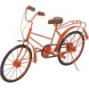 imageDeco 79 Metal Bike Decorative Sculpture Home Decor Statues with Wood Wheels set of 3 Accent Figurines 11quot x 5quot x 8quot Multi ColoredOrange