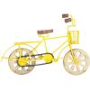 imageDeco 79 Metal Bike Decorative Sculpture Home Decor Statues with Wood Wheels set of 3 Accent Figurines 11quot x 5quot x 8quot Multi ColoredYellow