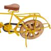 imageDeco 79 Metal Bike Decorative Sculpture Home Decor Statues with Wood Wheels set of 3 Accent Figurines 11quot x 5quot x 8quot Multi ColoredYellow