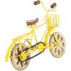 imageDeco 79 Metal Bike Decorative Sculpture Home Decor Statues with Wood Wheels set of 3 Accent Figurines 11quot x 5quot x 8quot Multi ColoredYellow