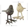imageDeco 79 Metal Bird Decorative Sculpture Home Decor Statues Set of 2 Accent Figurines 5quotW 6quotH Gold