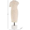 imageDeco 79 Paper Mache People Decorative Sculpture Distressed Greek Inspired Figurine Home Decor Statue with Mable Base Accent Figurine 6quot x 3quot x 14quot Cream6 x 3 x 14