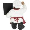 imageDeco 79 Polystone Chef Decorative Sculpture Kitchen Decorative Figurine Home Decor Statues with Chalkboard Signs Set of 2 Accent Figurines 5quot W 8quot H WhiteMulti Colored