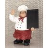 imageDeco 79 Polystone Chef Decorative Sculpture Kitchen Decorative Figurine Home Decor Statues with Chalkboard Signs Set of 2 Accent Figurines 5quot W 8quot H WhiteMulti Colored