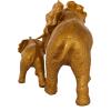 imageDeco 79 Polystone Elephant Decorative Sculpture Home Decor Statue Accent Figurine 6quot x 10quot x 7quot Gold