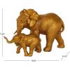 imageDeco 79 Polystone Elephant Decorative Sculpture Home Decor Statue Accent Figurine 6quot x 10quot x 7quot Gold