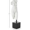 imageDeco 79 Polystone People Decorative Sculpture Home Decor Statue with Black Square Base Accent Figurine 5quot x 5quot x 17quot Cream5 x 5 x 17