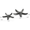 imageDeco 79 Polystone Starfish Decorative Sculpture Textured Home Decor Statue with Copper Stand Accent Figurine 8quot x 4quot x 12quot PinkBlack