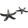imageDeco 79 Polystone Starfish Decorative Sculpture Textured Home Decor Statue with Copper Stand Accent Figurine 8quot x 4quot x 12quot PinkBlack