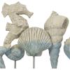 imageDeco 79 Polystone Starfish Decorative Sculpture Textured Home Decor Statue with Copper Stand Accent Figurine 8quot x 4quot x 12quot PinkBlue