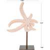 imageDeco 79 Polystone Starfish Decorative Sculpture Textured Home Decor Statue with Copper Stand Accent Figurine 8quot x 4quot x 12quot PinkPink