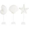 imageDeco 79 Polystone Starfish Decorative Sculpture Textured Home Decor Statue with Copper Stand Accent Figurine 8quot x 4quot x 12quot PinkWhite