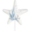 imageDeco 79 Polystone Starfish Decorative Sculpture Textured Home Decor Statue with Copper Stand Accent Figurine 8quot x 4quot x 12quot PinkWhite