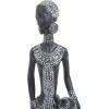 imageDeco 79 Polystone Woman Handmade Decorative Sculpture Standing African Home Decor Statues with Intricate Details Set of 2 Accent Figurines 6quotW 31quotH WhiteBlack