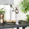imageDeco 79 Polystone Woman Handmade Decorative Sculpture Standing African Home Decor Statues with Intricate Details Set of 2 Accent Figurines 6quotW 31quotH WhiteMulticolor
