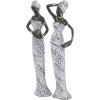 imageDeco 79 Polystone Woman Handmade Decorative Sculpture Standing African Home Decor Statues with Intricate Details Set of 2 Accent Figurines 6quotW 31quotH WhiteMulticolor