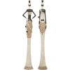 imageDeco 79 Polystone Woman Handmade Decorative Sculpture Standing African Home Decor Statues with Intricate Details Set of 2 Accent Figurines 6quotW 31quotH WhiteWhite