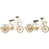 imageDeco 79 Metal Bike Decorative Sculpture Home Decor Statues with Wood Accents set of 2 Accent Figurines 12quot x 5quot x 7quot BlackGold