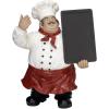 imageDeco 79 Polystone Chef Decorative Sculpture Kitchen Decorative Figurine Home Decor Statues with Chalkboard Signs Set of 2 Accent Figurines 5quot W 8quot H WhiteMulti Colored