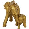 imageDeco 79 Polystone Elephant Decorative Sculpture Home Decor Statue Accent Figurine 6quot x 10quot x 7quot Gold